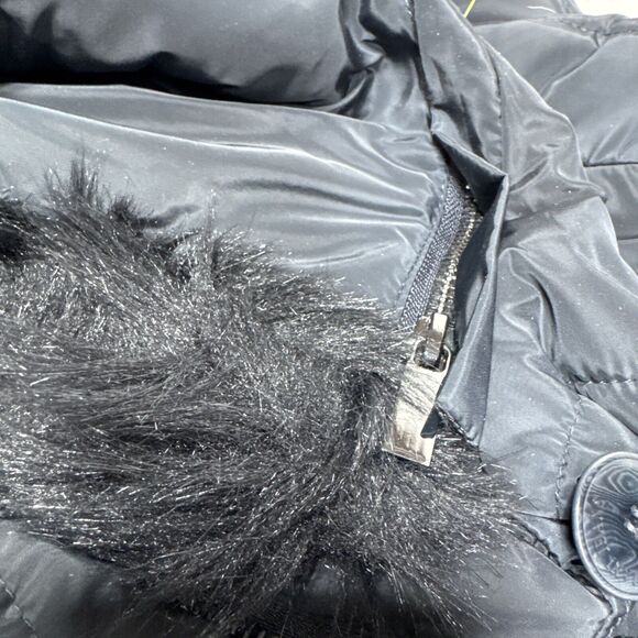 Armani Jeans Puffer Coat Womens US 10 EU 42Black Detachable Hood Full Zip - Picture 9 of 9